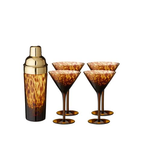 Tortoise Shell Decor, Luxury Tableware, Appartement Design, Cocktail Set, Apartment Decor Inspiration, Dream Apartment, Apartment Room, Dream House Decor, Glass Tumbler