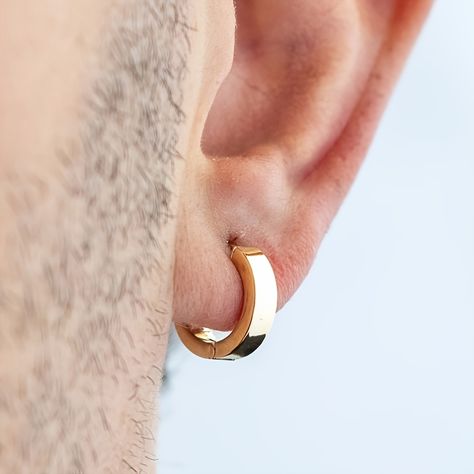 Faster shipping. Better service Mens Gold Earrings For Men, Gold Men Earrings, Gents Ear Bali Gold, Mens Huggie Earrings, Men Gold Earrings Studs, Gold Earring For Men, Gold Earring Men, Men’s Gold Earrings, Gold Stud Earrings For Men