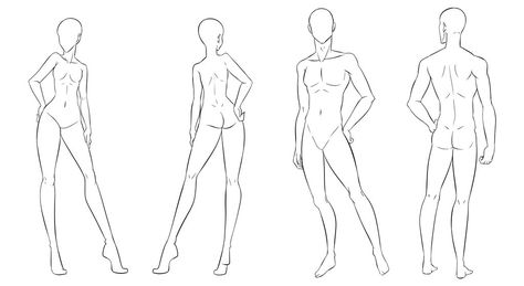 Fashion Illustration Template, Fashion Model Sketch, Female Base, Body Template, Fashion Illustration Tutorial, Fashion Design Template, Learning To Draw, Illustration Template, Model Sketch