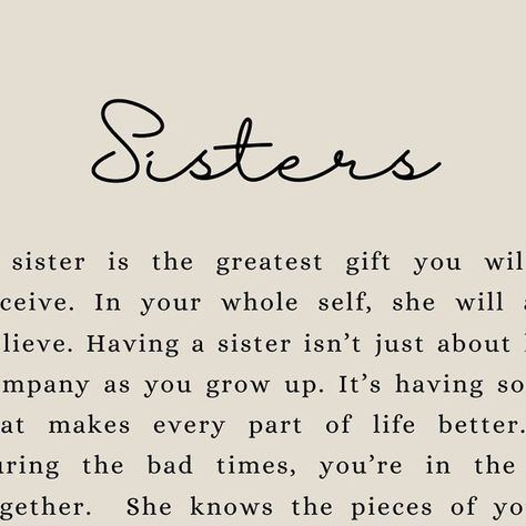 To My Sisters Quotes, Having A Sister Quotes, Soul Sister Quotes My Best Friend, 3 Sisters Quotes, Bad Sister Quotes, Sister Best Friend Quotes, Sisters From Another Mother Quotes, Poems About Sisters, Quotes About Sisters Bond