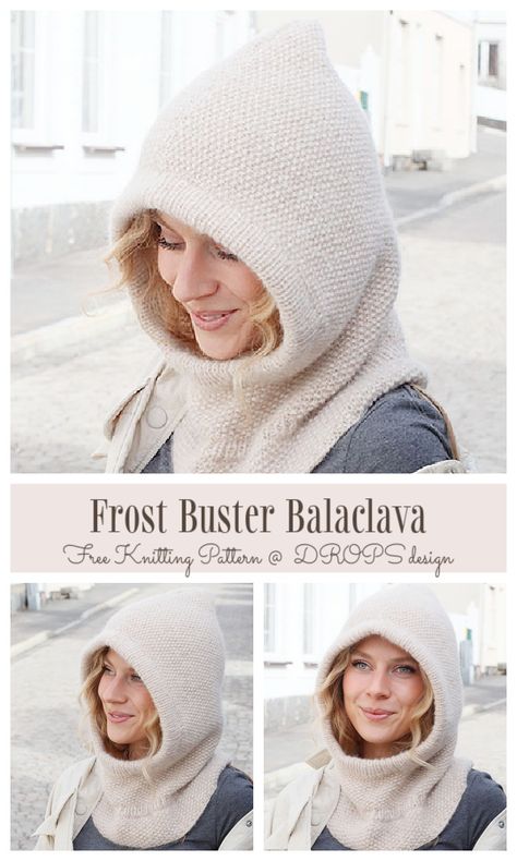 Knit Balaclava Hoodie Free Knitting Patterns - Knitting Pattern Knitting Snood Patterns Free, Hoodie Scarf Knitting Pattern, Knit Baclava Hat, Baclava Hat Pattern Sewing, Cowl Hood Knitting Patterns Free, Baclava Hat Knit Pattern, Free Balaclava Pattern, Knitting Pattern Balaclava, Knit Hoodie Pattern Free Women