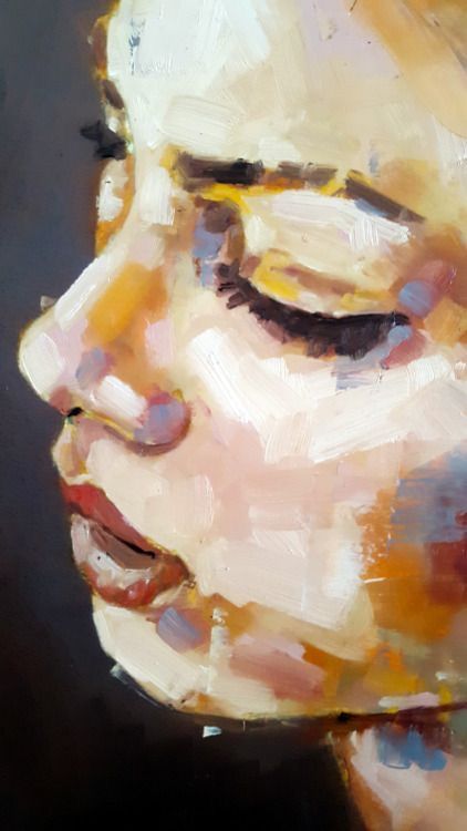 Impressionist Portrait Painting, Multimedia Portrait, Contemporary Portrait Painting, John Larriva, Expressionist Portraits, Impasto Paintings, Head Study, Abstract Portrait Painting, Mixed Media Portrait