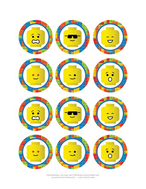 Topper Lego, Lego Printable Cake Toppers, Lego Cake Topper Birthday Free Printable, Lego Cupcake Toppers Printable, Lego Friends Cake Topper, Lego Cupcake Toppers, Lego Cup, Free Printable Lego Cupcake Toppers, Lego Friends Birthday Party Printables