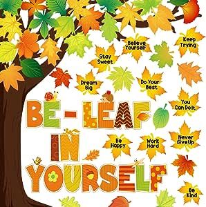 90 Pcs Growth Mindset Bulletin Board Decorations Classroom Tree Bulletin Board Sets Positive Sayings Be Leaf in Yourself Paper Cut Outs Inspirational Accent for Office Decor Chalkboard Supply(Yellow) Wall Decor For School, Chalkboard Office, Be Leaf In Yourself, Tree Bulletin Board, Mindset Bulletin Board, Classroom Tree, Growth Mindset Bulletin Board, Fall Bulletin Board, Growth Mindset