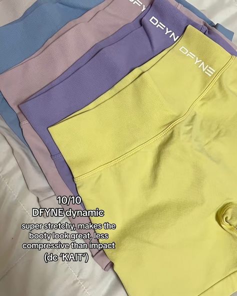 rating gym shorts 🧚🏻🍓🫧🌈🦋 @dfyne.official | code KAIT #dfyne #gymfit #gymoutfit #workoutmotivation #fitnessjourney #healthylifestyle Dfyne Shorts Impact, Dfyne Gym Outfit, Dfyne Shorts, Gym Outfits Shorts, 2025 Wishlist, Gym Baddie, Xmas Wishlist, Wishlist 2024, Gym Inspo