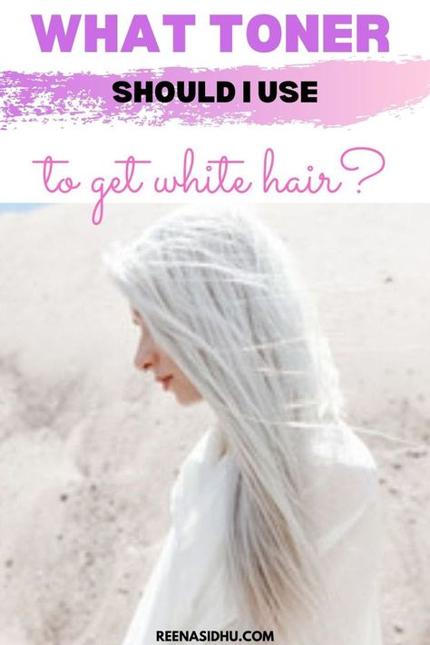 What Toner Should I Use To Get White Hair? Toning is similar to icing on cupcakes in terms of hair color. It’s the final, fine-tuning touch that elevates the basics to something truly refined. It’s like a topcoat that can emphasize certain tones in your strands and also add some shine. Many people confuse it with hair dye. Hair dye can be permanent and can cause some damage to the hair. Diy Silver Hair At Home, How To Get White Blonde Hair, Toners For Natural Gray Hair, How To Get White Hair At Home, Icy Blonde Hair Toner, Snow White Hair Color, Best Toners For Blonde Hair, White Silver Hair Color, Toners For White Hair