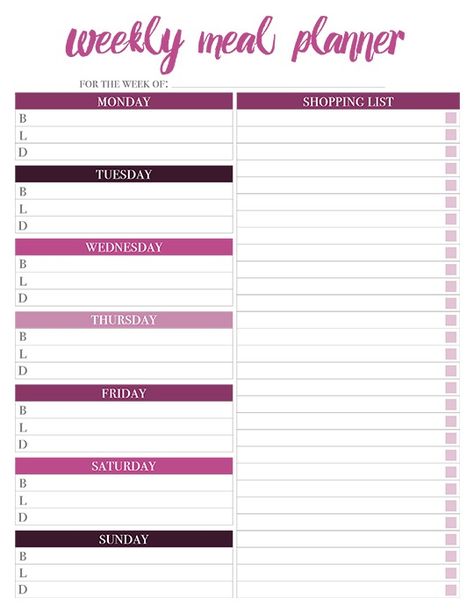 Printable Weekly Meal Planners - FREE | Live Craft Eat Thanksgiving Meal Planner, Free Weekly Meal Plan, Printable Weekly Meal Planner, Meal Planning Printable Weekly, Weekly Meal Plan Template, Meal Planner Printable Free, Daily Meal Planner, Weekly Planner Free Printable, Monthly Meal Planner