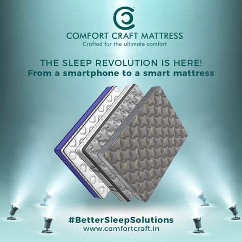 The sleep revolution is here, Bringing a collection of smart mattresses providing you luxurious, uninterrupted and better sleep solution.#comfort #mattress #bedroom #bed #bestmattress #luxurybedroom #spinecomfortmattress #trueluxurymattress #comfortcraftmattress #vocalforlocalindian Mattress Graphic Design, Mattress Ads Advertising, Mattress Poster, Mattress Ads, Not Sleeping, Ads Creative Advertising Ideas, Advertising Ideas, Luxury Mattresses, Furniture Ads