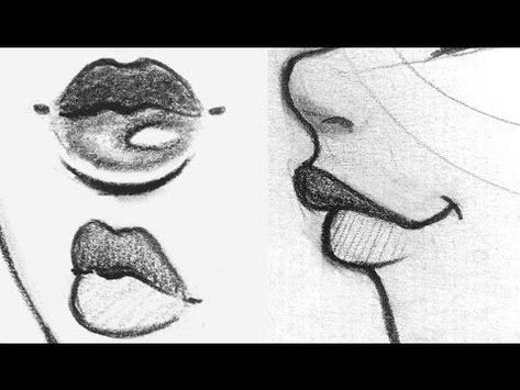 ♡ How to Draw Lips | Front, Side, 3/4 View ♡ - YouTube #InterestingThings How To Draw Lips, View Drawing, Draw Lips, Anime Lips, Mouth Drawing, Drawing Cartoon Faces, Drawing Hair, Drawing Faces, Lips Drawing