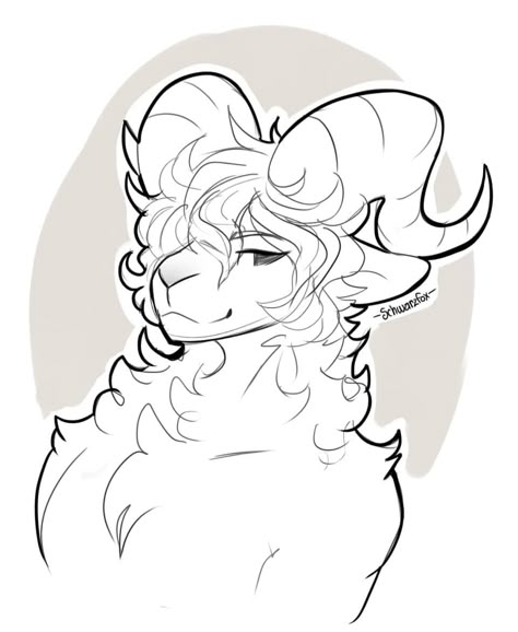 Anthro Goat Reference, Sheep Fursona Base, Goat Fursona Base, Goat Demon Oc, Sheep Oc Art, Goat Drawing Sketch, Ram Fursona, Goat Oc Art, Anthro Goat