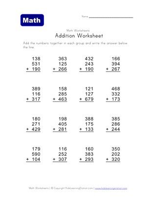 three digit three addend addition worksheet Expanded Notation, Addition Worksheet, Math Addition Worksheets, Addition Practice, Geometry Worksheets, Addition Worksheets, Educational Activities For Kids, Math Addition, School Worksheets