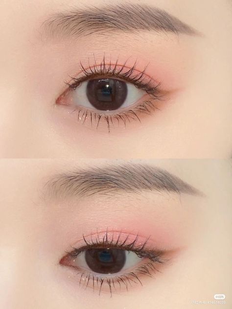 Korean Eyeshadow Looks, Simple Eyeshadow Looks, Korean Eyeshadow, Korean Natural Makeup, Applying Eyeshadow, Japan Makeup, Korean Eye, Pretty Eye Makeup, Simple Eyeshadow