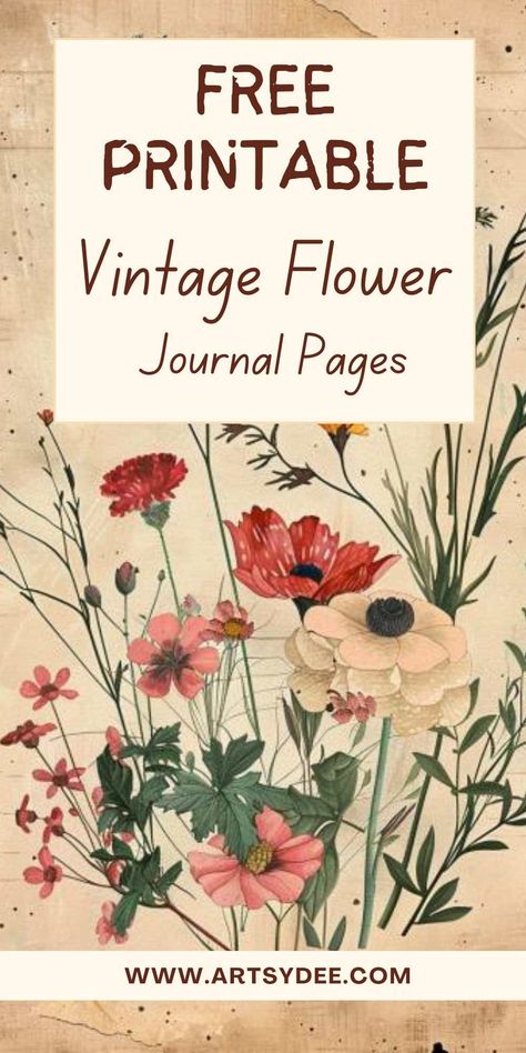 45+ Flower Junk Journal Pages! 🌸 Perfect for crafters and journal lovers, these free vintage printables add a touch of elegance to your projects. Download the PDF and start creating beautiful scrapbooks, cards, and more with these exquisite floral designs. #FlowerJunkJournal #VintagePrintables #FreePDF #Crafting #Scrapbooking #ArtProjects #DIYCrafts #PrintableFlowers #JournalPages #CreativeCrafts Vintage Flower Seed Packets Free Printable, Flowers To Print Free Printable, Scrapbook Printables Free Templates, Junk Journal Ephemera Free Printable, Vintage Journal Ideas Diy, Journal Page Ideas Creative, Free Flower Printables, Vintage Paper Printable Free, Ephemera Free Printables