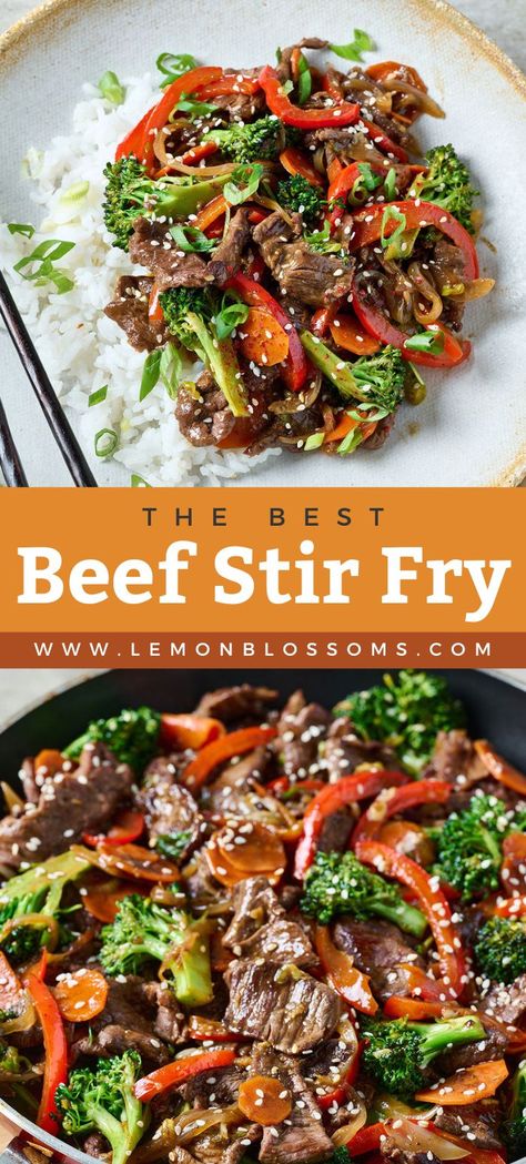 Beef Stir Fry Sauce, Easy Beef Stir Fry, Steak Stirfry Recipes, Beef Stir Fry Recipes, Lemon Blossoms, Fry Sauce, Fried Beef, Beef Stir Fry, Stir Fry Sauce