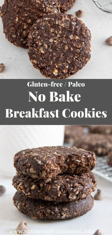 No Bake Cookies With Banana, Chocolate Breakfast Cookies, No Bake Banana Recipes Easy, Healthy Birthday Desserts For Adults, No Bake Banana Desserts, No Bake Treats Easy Healthy, No Bake Banana Cookies, Banana No Bake Cookies, Easy Peanut Butter Banana Cookies