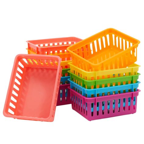 Organization School Supplies, Classroom Storage Bins, Organization School, Kids School Supplies, Fun Organization, Classroom Storage, Craft Area, Plastic Bins, Kids Area