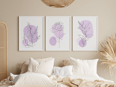 Excited to share the latest addition to my #etsy shop: Light purple floral botanical set of 3 prints/ trendy home decor/ lilac line art flowers plants design/ livingroom poster set/ bedroom print https://etsy.me/3BNK4ue #purple #housewarming #christmas #printingprintma Lilac Line Art, Light Purple Room Ideas, Purple Bedroom Aesthetic, Light Purple Room, Lavender Bedroom Decor, Purple Dorm Rooms, Purple Dorm, Lilac Room, Purple Room Aesthetic