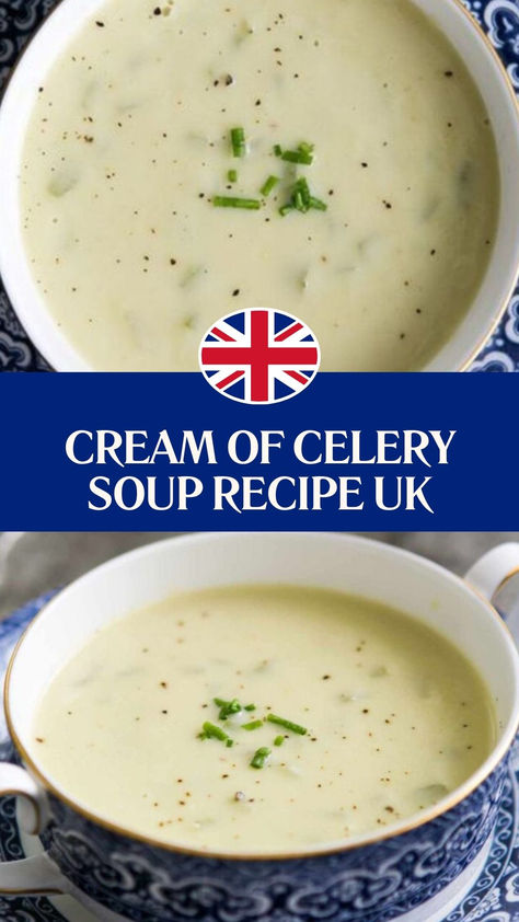 Cream Of Celery Soup Recipe UK​ Campbells Cream Of Celery Soup Recipes, Cream Of Celery Soup Recipes, Celery Soup Recipes, Celery Root Soup, Soup Recipes Uk, Celeriac Soup, Christmas Soup, Celery Recipes, Creamed Leeks