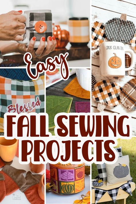 Sew Party Favors, Thick Fabric Projects, Things To Sew For Fall, Sew Fall Decor, Easy Fall Sewing Crafts, Kitchen Sewing Projects Gift Ideas, Simple Diy Sewing Projects, Fall Sewing Crafts To Sell, Sewing Ideas With Scraps