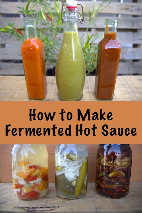 Sauerkraut Crock, Fermented Hot Sauce Recipe, Fermented Hot Sauce, Fermented Vegetables Recipes, Recipes Sauces, Hot Sauce Recipe, Homemade Hot Sauce, Habanero Hot Sauce, Kitchen Basics