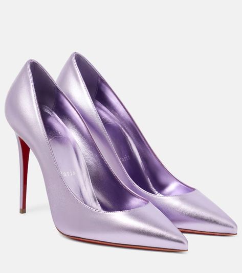 Designer Shoes for Women | Shop at Mytheresa Louboutin Kate 100, Christian Louboutin Kate 100, Louboutin Online, Spring Sunglasses, Purple Pumps, Minimal Shoes, Louboutin Kate, Christian Louboutin Kate, Purple Heels