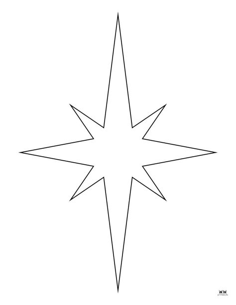 Help your kids enjoy the true spirit of the season with these Christmas Star coloring pages and templates. Print from home. 100% FREE. Primitive Star Template Printable Free, Holiday Shapes Free Printable, Star Shapes Design, Star Theme Christmas, Star Coloring Sheet, Christmas Star Template Free Printable, Printable Star Templates, Star Printable Templates Free, Star Template Printable Free