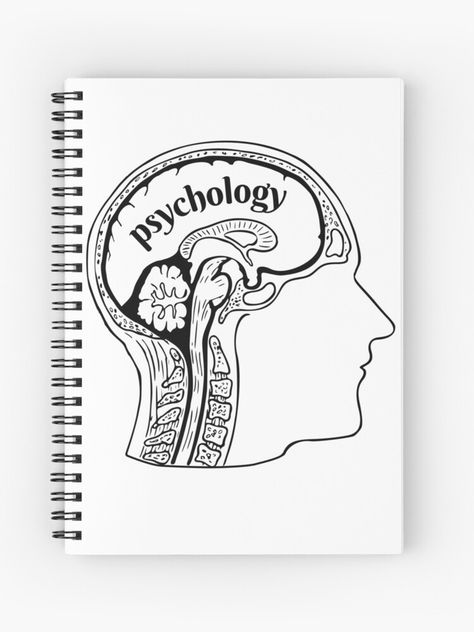 Available on redbubble Gifts for psychologists, psychology student aesthetic, psychology major, dark academia, school psychologist, anatomy, brain, cognitive science Psychology Notebook Cover Design, Psychology Drawing Easy, Psychologist Aesthetic Art, Cognitive Psychology Aesthetic, Psychology Doodle Art, Psychology Book Cover Design, Cover Page For Psychology Project, Psychology Practical File Cover Design, Psychology Drawing Illustrations