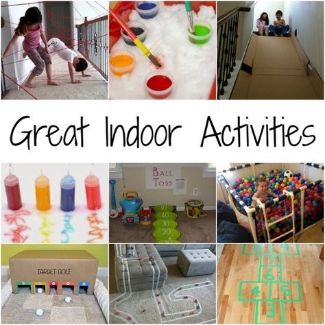 Indoor games you can DIY. | These Parenting Trends Are Going To Blow Up Pinterest In 2016 Easy Indoor Activities, Toddler House, Lab Week, Pinky Girl, Diy Snow, Easy Cold, Doors Makeover, Outdoor House, Childcare Activities