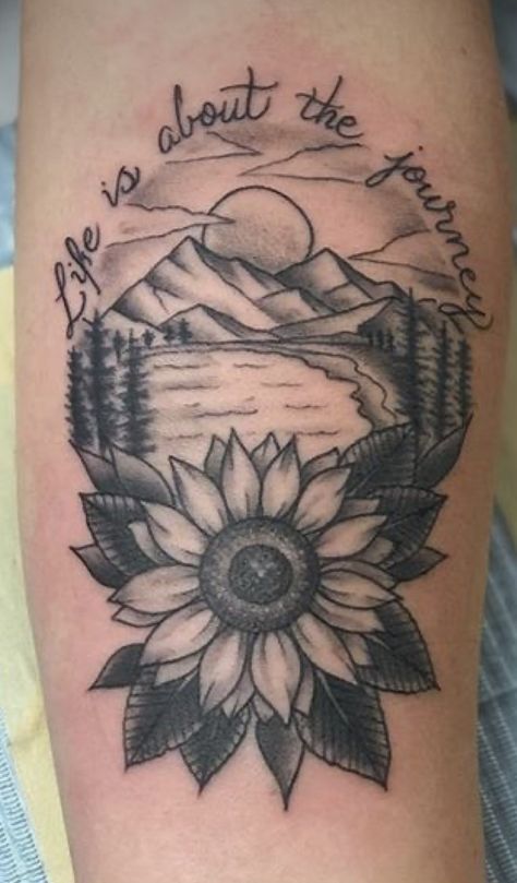 Quote Tattoo, 4 Tattoo, Inspiration Tattoos, Wolf Tattoo Design, Sunflower Tattoos, Sunflower Tattoo, Time Tattoos, Dream Tattoos, Mom Tattoos