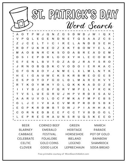 Our St. Patrick’s Day word search puzzle features 24 words and terms related to this popular holiday, including Ireland, soda bread, Blarney, cabbage, and more. Great for both kids and adults. Download this FREE printable for you or your students today! Printable Word Search For Adults, March Word Search, St Patrick's Day Word Search, Free Printable Stationery Paper, Kids Word Search, Free Printable Word Searches, Word Search Puzzles Printables, Free Word Search, St Patrick Day Activities