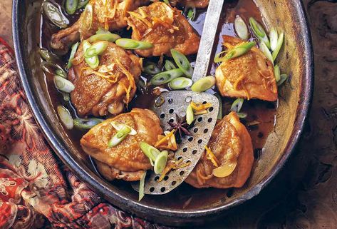 Star Anise and Ginger Chicken Recipe | Leite's Culinaria Anise Recipes, Braised Chicken Recipes, Ginger Chicken Recipes, Crockpot Chicken Spaghetti, Crockpot Chicken Breast, Homemade Chicken Stock, Ginger Chicken, Braised Chicken, Quick Chicken