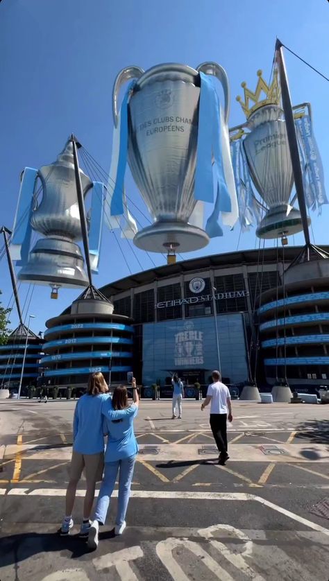 Mancity Champions League, Fulham Fc Wallpaper, Etihad Stadium Wallpaper, Man City Treble, English Football Teams, Stadium Wallpaper, Football Passion, Manchester City Wallpaper, Fulham Fc