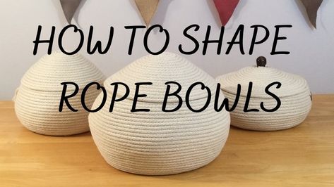 Fabric Wrapped Rope Bowls, Fabric Wrapped Rope Crafts, Fabric Wrapped Rope Baskets, Rope Coil Basket Diy, Rope Sewing Projects, Clothesline Rope Bowls, Rope Bags Diy Tutorials, Clothesline Rope Crafts, Rope Bowls Diy How To Make