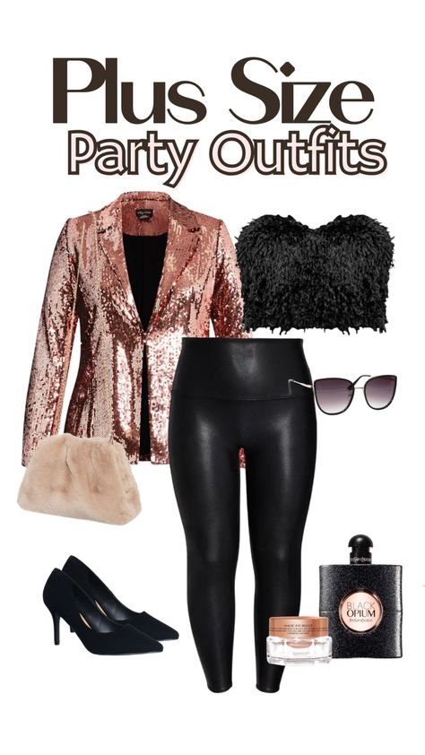 Woman Going Out Outfit Night Out, Birthday Party Outfits Plus Size, New Years Dress Ideas, Plus Size Vegas Outfits Fall, 40th Outfits For Women Party, Vegas Winter Outfit Ideas Plus Size, Vegas Plus Size Outfits, Nye Outfit Ideas Plus Size, Las Vegas Winter Outfit Ideas Plus Size