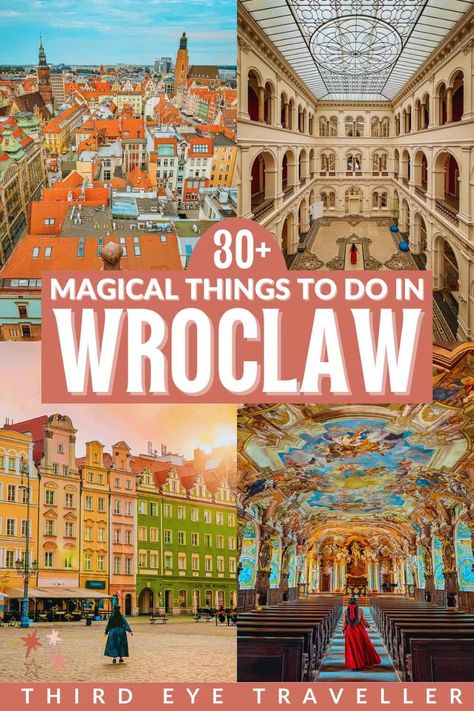 Things to do in Wroclaw Poland Wroclaw Things To Do, Instagram Places, Wroclaw Poland, Poland Travel, Magical Things, Colourful Buildings, The Witches, Warsaw Poland, Wroclaw