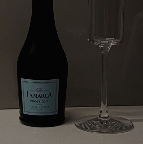 Prosecco Aesthetic, Night Luxe Aesthetic, Lamarca Prosecco, Prosecco Bottle, Night Luxe, Wine Aesthetic, Luxe Aesthetic, Dark White, Wine Label