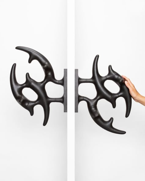 Tense • Instagram Strange Rings, Cast Iron Door, Door Handle Design, Cute Presents, Iron Door, Iron Doors, Shape And Form, Metal Gear, Handle Design