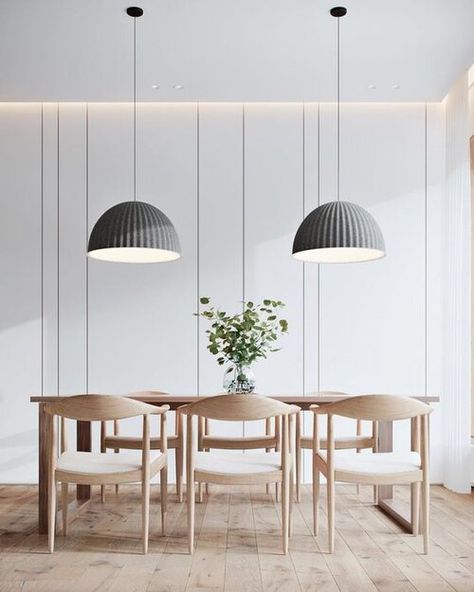 Modern Scandinavian Dining Room, Minimalistic Interior, Scandinavian Dining Room, Scandinavian Dining, Interior Minimalista, Beautiful Dining Rooms, Contemporary Dining Room, Scandinavian Interior Design, Minimalist Interior Design