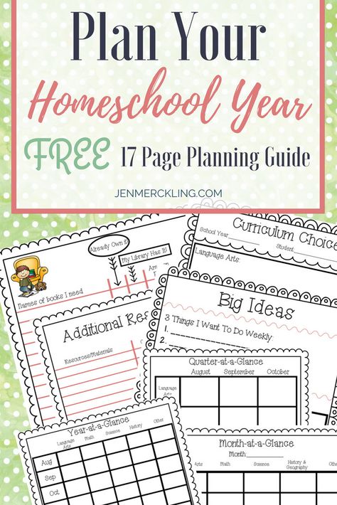 FREE Homeschool Planner--17 pages! Everything you need to plan out your homeschool year!  I love being able to see the entire year, each quarter, and monthly plans!  Keep track of your curriculum, books, resources, goals, and field trips! #homeschool #organization #homeschoolplanning #planning #freebie Free Homeschool Planner, Schedule Ideas, Free Homeschool Printables, Free Printable Planner, Teaching Geography, Montessori Homeschool, Homeschool Education, Homeschooling Ideas, Homeschool Schedule