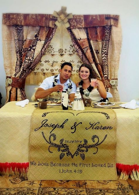 Tongan wedding designed by H.Taufa Tongan Wedding Decorations, Tongan Clothing, Island Decorations, Tongan Wedding, Fiji People, Samoan Dance, Samoan Wedding, Tongan Culture, Polynesian Wedding