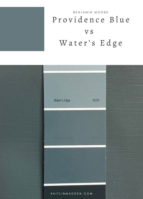 Benjamin Moore Providence Blue - Kaitlin Madden Home Blogger Pottery Barn Benjamin Moore Paint Colors, Benjamin Moore Waters Edge Kitchen Cabinets, Thousand Oceans Benjamin Moore, Flower Box Benjamin Moore, Watersedge Benjamin Moore, Bm Britannia Blue, Benjamin Moore Dusty Blue, Bm Providence Blue, Benjamin Moore Cobblestone Path