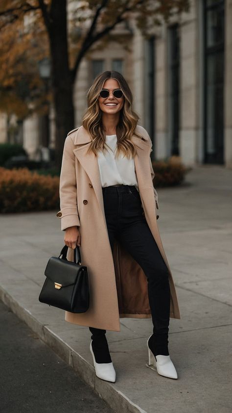 Discover the latest midsize fall outfits 2024 From casual to work-ready looks these trending trendy styles are sure to inspire women everywhere Millenial Outfit Updates, Fall Outfits Midsize, Midsize Fall Outfits, Office Vibes, Classy Fall Outfits, Midsize Style, Business Outfits Women, Plaid Coat, Amazing Outfits