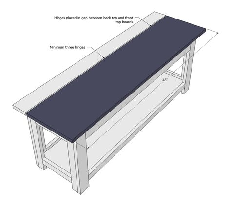 Bathroom Storage Bench, Sand Projects, Flip Top Storage Bench, Bookshelf Plans, Storage Benches, Woodworking Bench Plans, Desk Plans, Bench Ideas, Kreg Jig