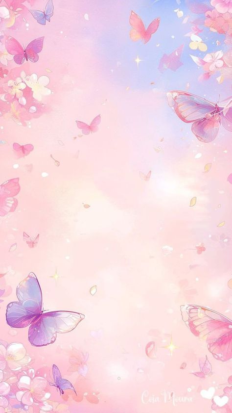 Butterfly Background Landscape, Pink Butterfly Background Aesthetic, Butterfly Background Wallpapers, Butterfly Pink Background, Butterfly Background Aesthetic, Wallpaper Mariposas, Pink Butterfly Wallpaper, Birthday Background Design, Butterfly Invitations