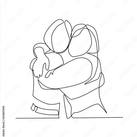 Two Girlfriends, Hugging Drawing, Hug Illustration, Friendship Art, Line Art Style, Pregnancy Art, Airplane Window, Drawings Of Friends, Beauty Art Drawings