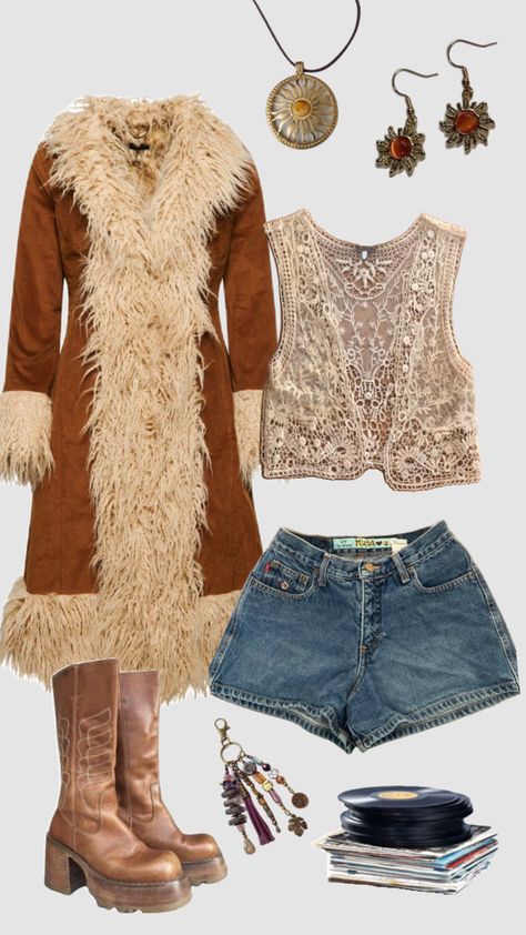 Stevie nicks concert outfit inspo #stevienicks #stevienicksaesthetic 70’s Fashion Hippie, Stevie Nicks Concert Outfit, Stevie Nicks Concert, 70s Inspired Outfits, Concert Outfit Inspo, Girls Night Outfit, Homecoming Outfit, Outfits 70s, 70s Outfits