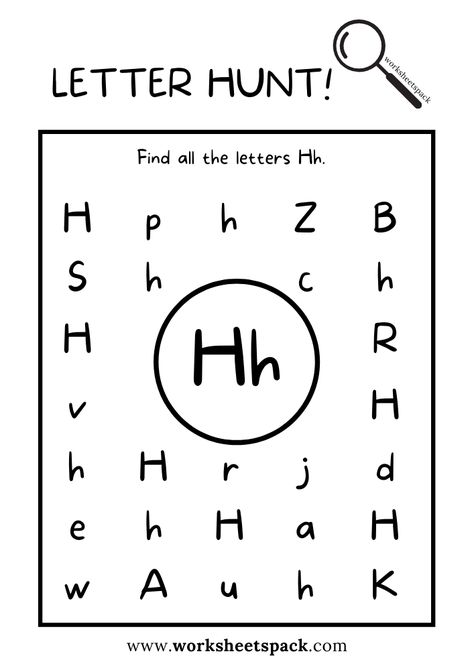 Letter H Lesson Plan Preschool, Preschool Letter H Worksheets, Letter Hunt Preschool, Letter Hh Worksheets For Preschool, Letter H Printables Free, Letter H Worksheets Kindergarten, H Worksheets For Preschoolers, Letter H Tracing Worksheet, Letter H For Preschoolers