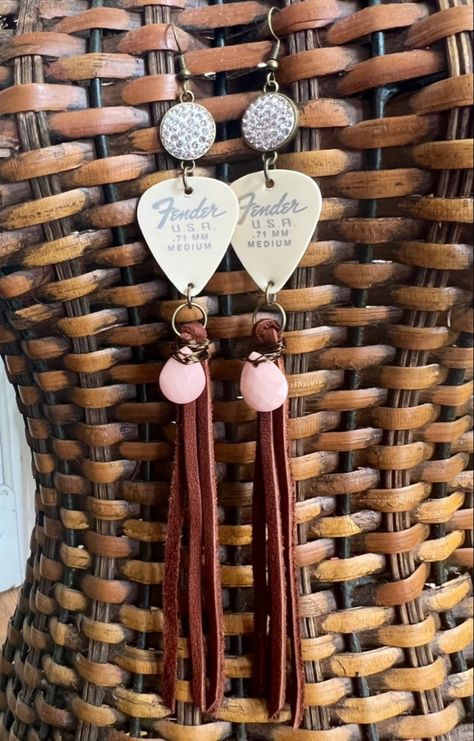 Concert Earrings, Guitar Pick Earrings, Bachelorette Party Bride, Fender Guitar, Party Earrings, Hypoallergenic Earrings, Earring Hooks, Girls Earrings, Bridesmaid Earrings