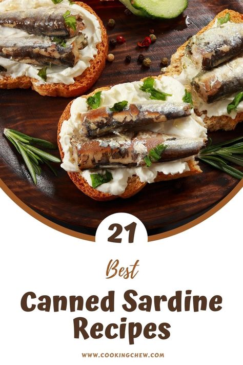 Sardine Pizza, How To Eat Sardines, Sardine Recipes Canned, Canned Fish Recipes, Sill Recept, Canned Recipes, Sardine Pasta, Sardine Recipes, Tinned Fish