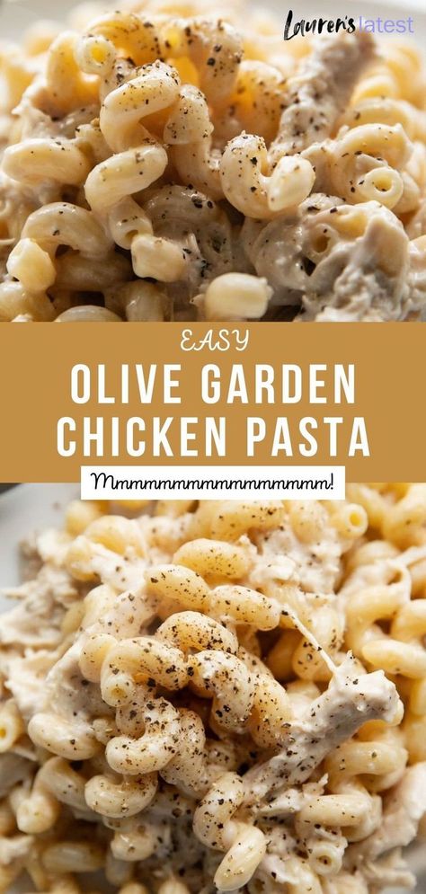 Cook Chicken In Crockpot, Simple Weeknight Meals, Olive Garden Chicken Pasta, Olive Garden Restaurant, Chicken Artichoke Pasta, Chicken Penne Pasta, Olive Garden Chicken, Chicken Pasta Dishes, Olive Garden Recipes